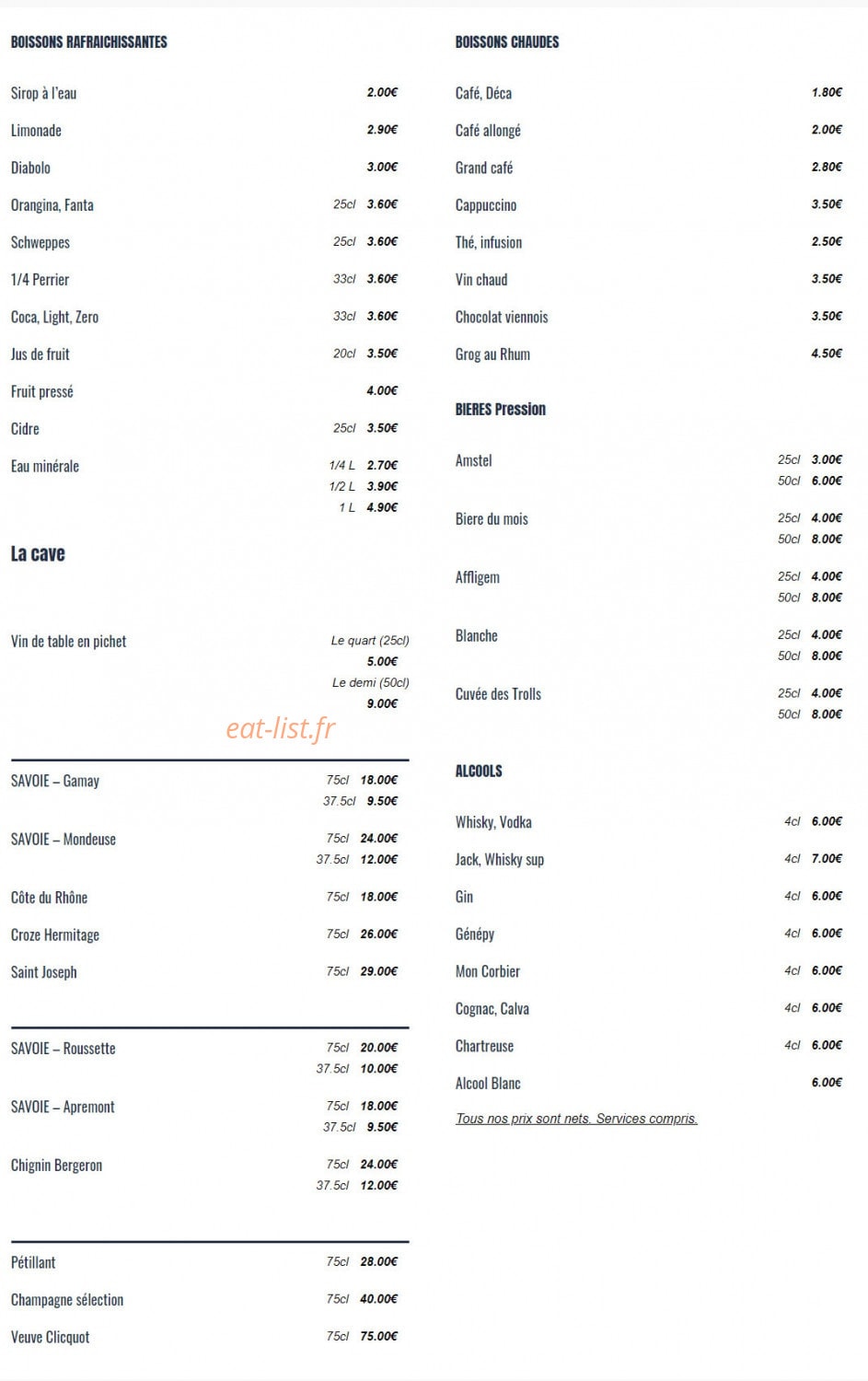 Le Yeti — carte page 5