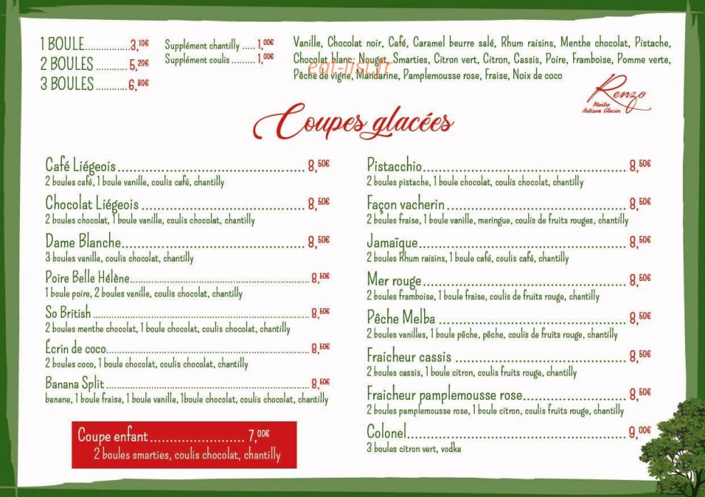 Café de la Place — carte page 6