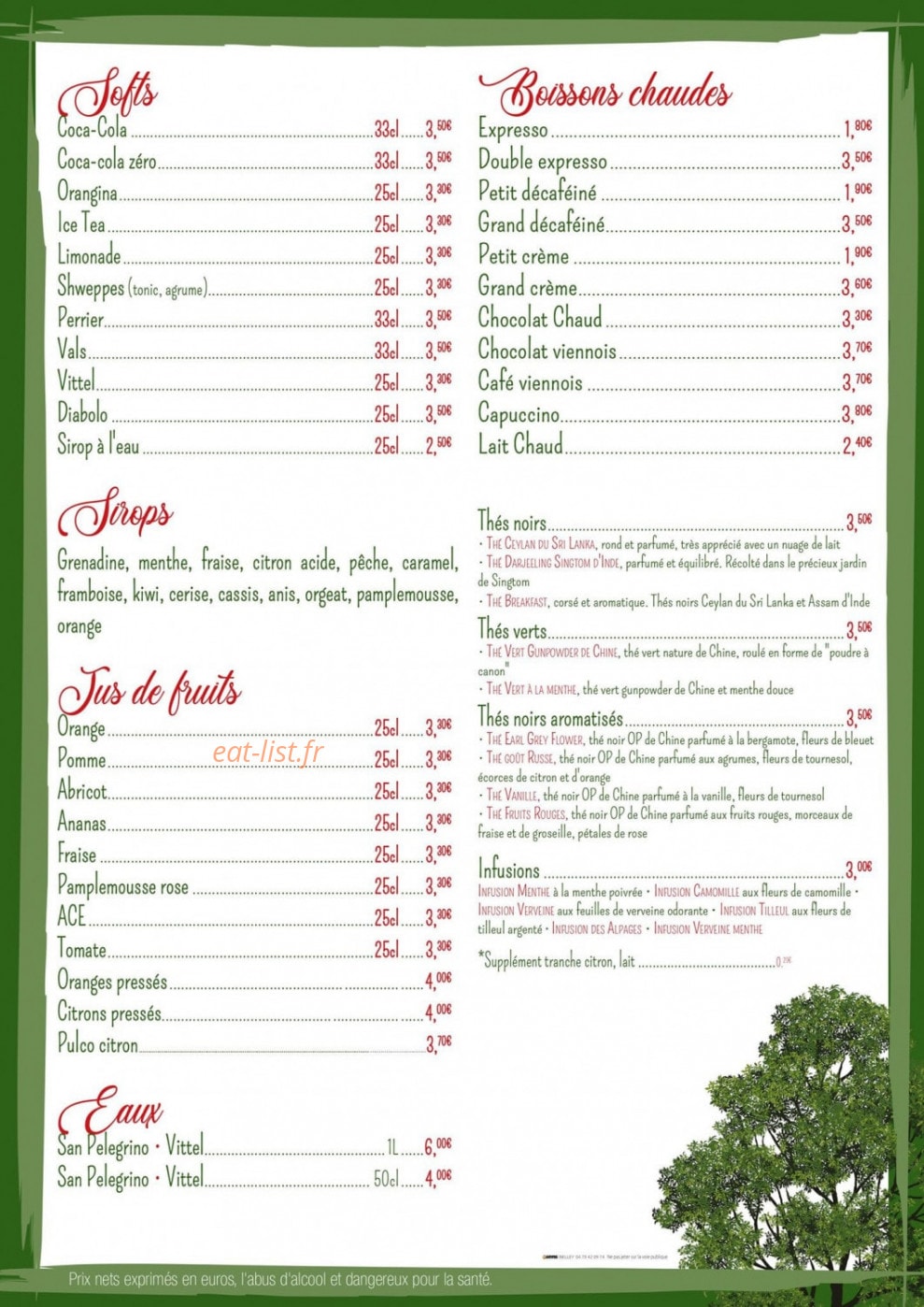 Café de la Place — carte page 4