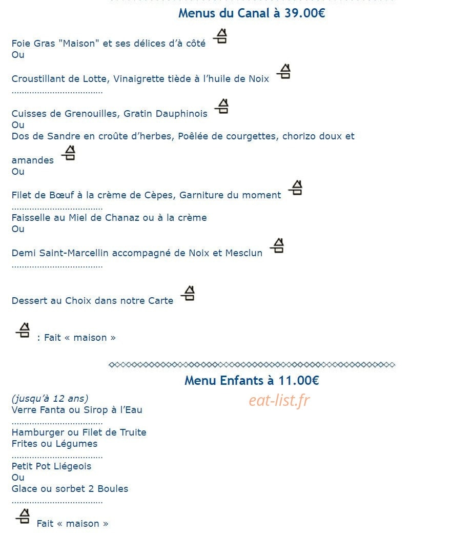 L'Auberge De Savières — carte page 3