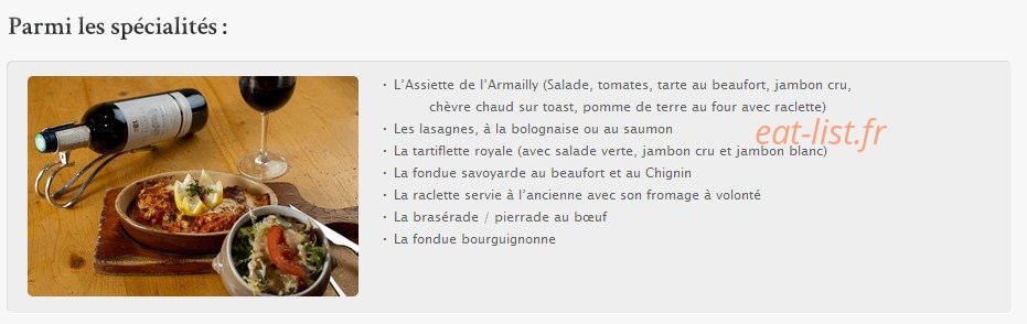 L' armailly — carte page 4