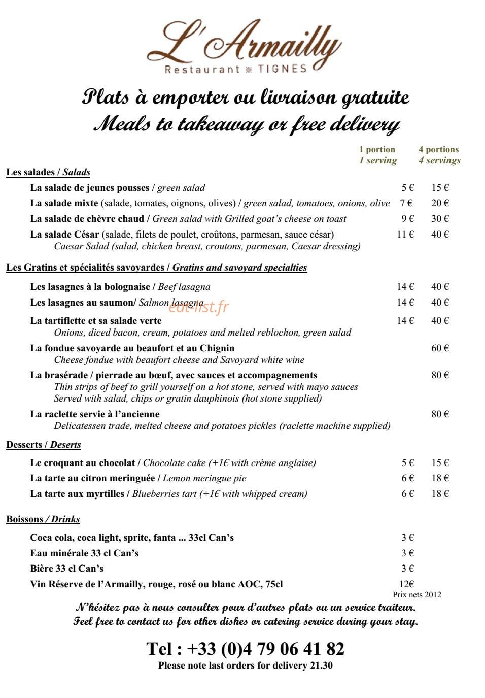 L' armailly — carte page 8