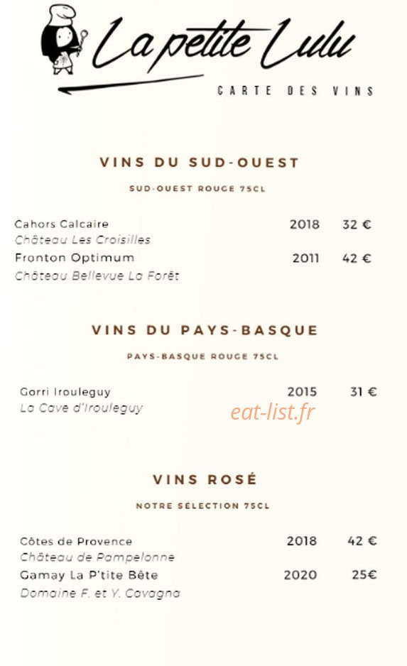 La Petite Lulu — carte page 11