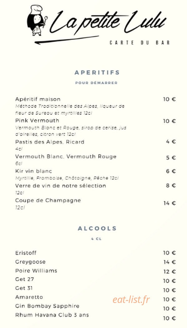 La Petite Lulu — carte page 14