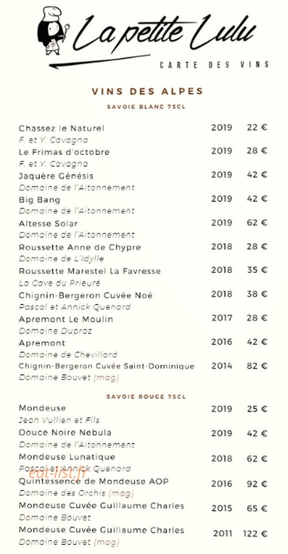 La Petite Lulu — carte page 7