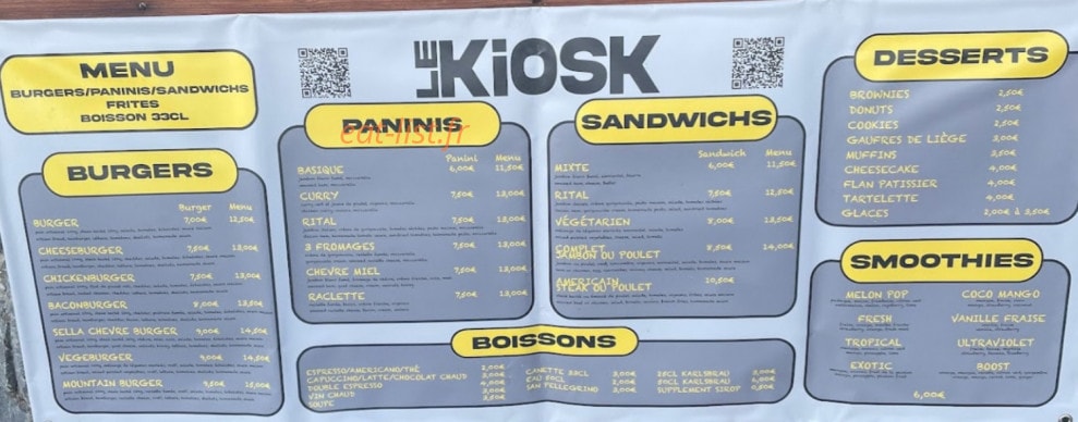 Le Kiosk — carte page 1