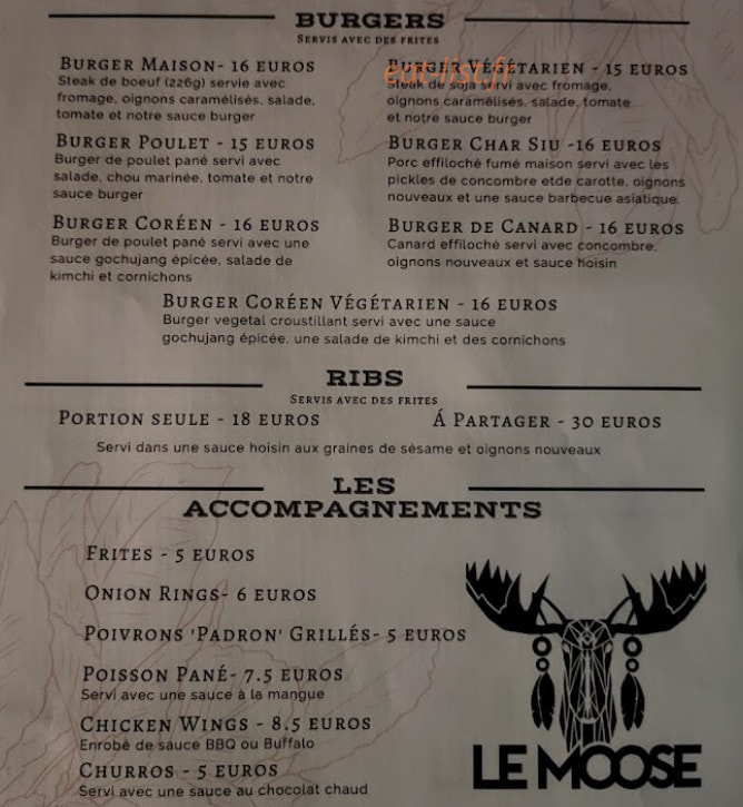 Le Moose — carte page 1