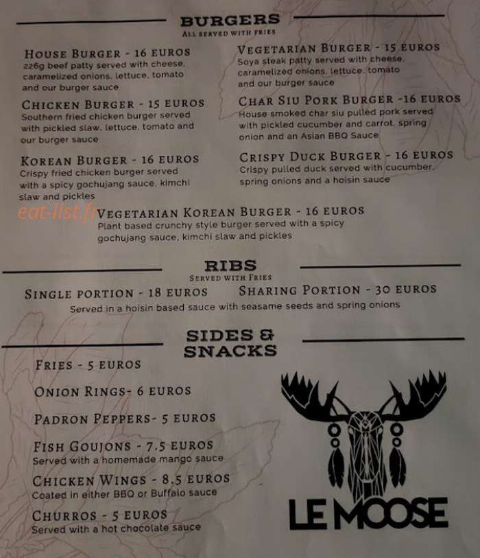 Le Moose — carte page 2