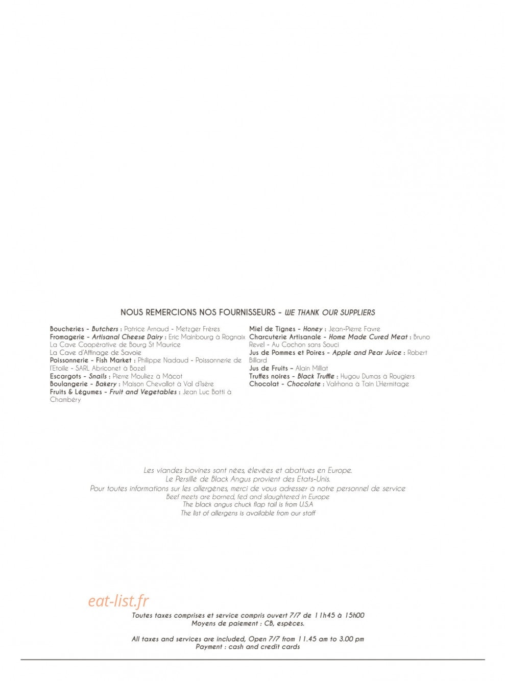 Le Panoramic — carte page 4