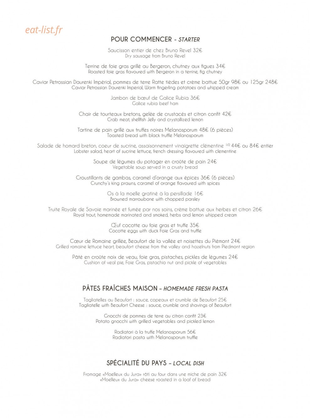 Le Panoramic — carte page 2