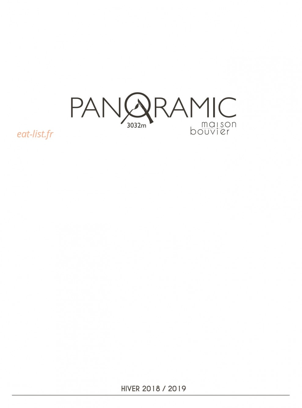 Le Panoramic — carte page 1