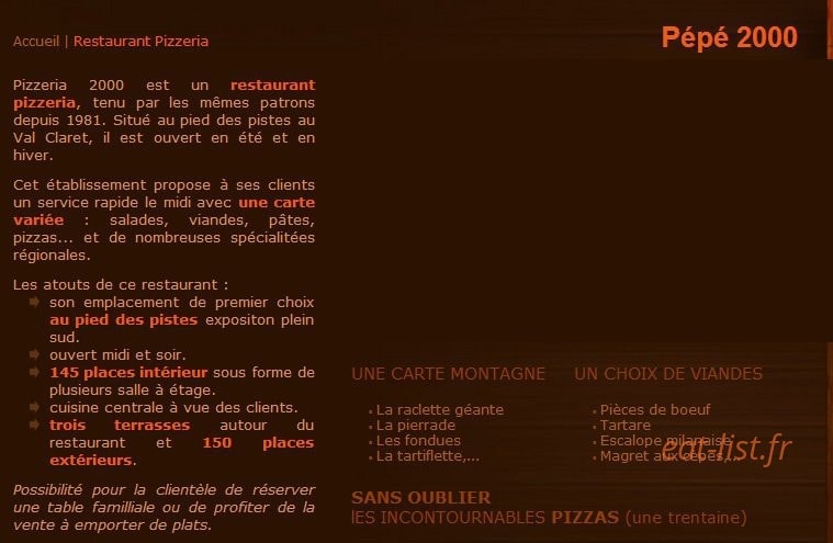 Pépé 2000 — carte page 1