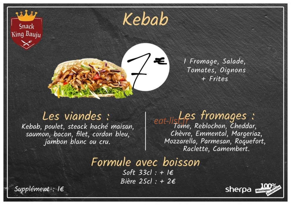 Snack king Bauju — carte page 4
