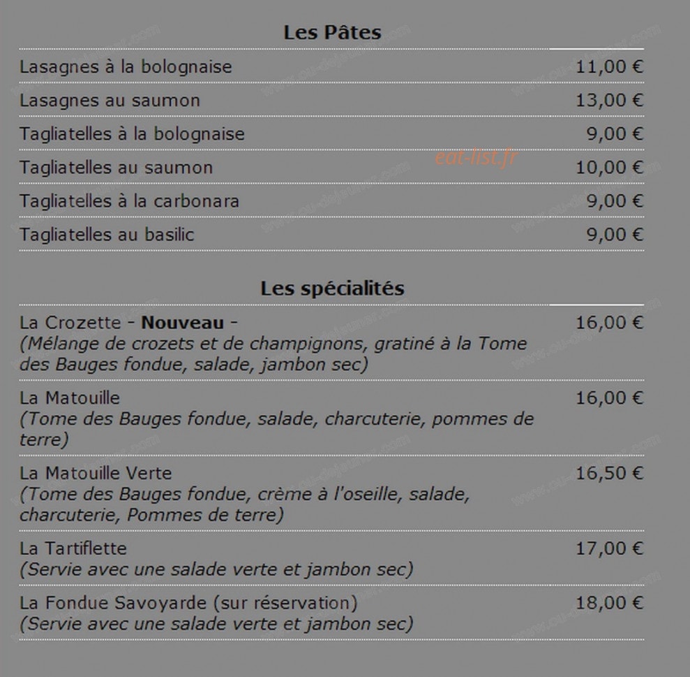 Le Plat Gourmand — carte page 2