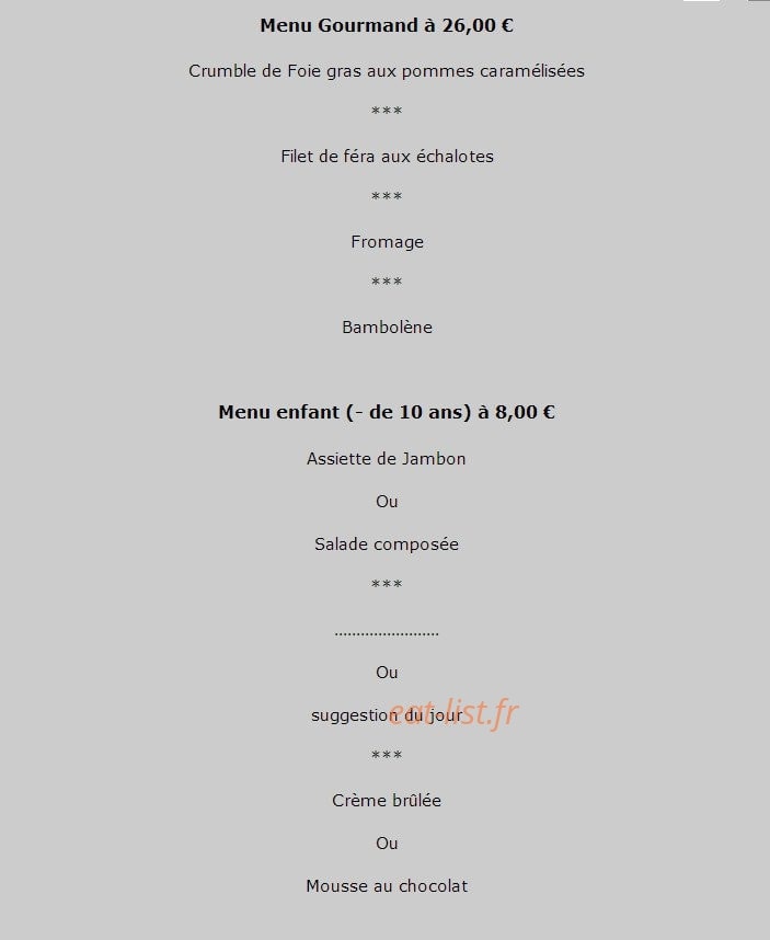 Le Plat Gourmand — carte page 5