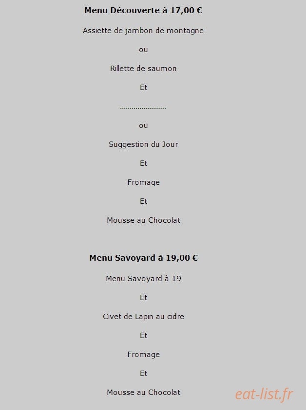 Le Plat Gourmand — carte page 4