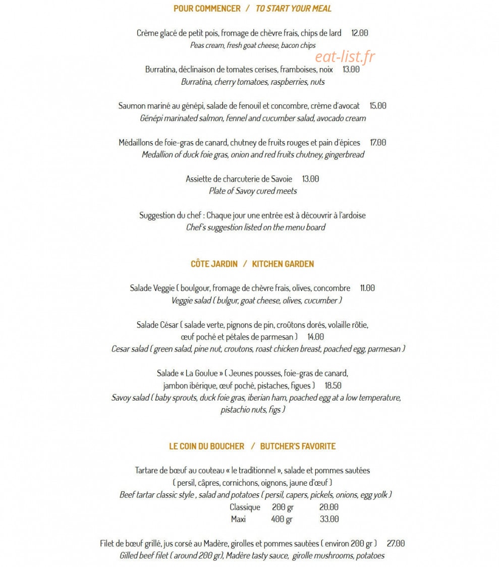 La Goulue — carte page 1