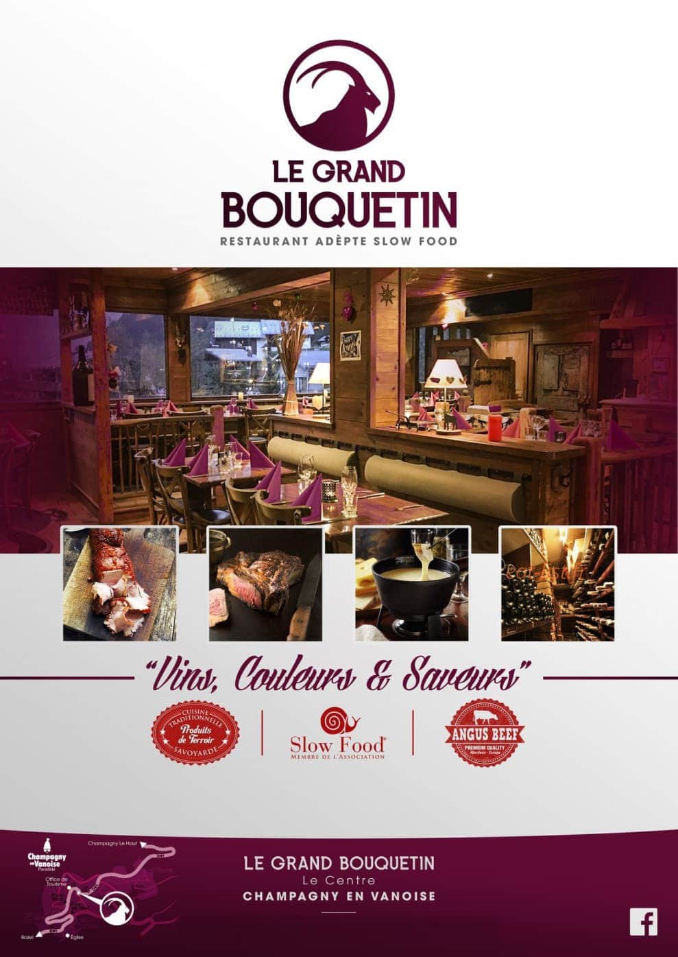 Carte et menu Le grand bouquetin Champagny en Vanoise