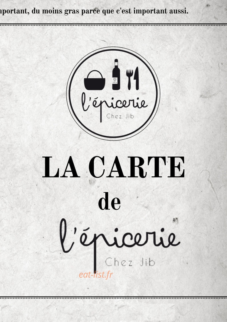 chez Jib — carte page 1