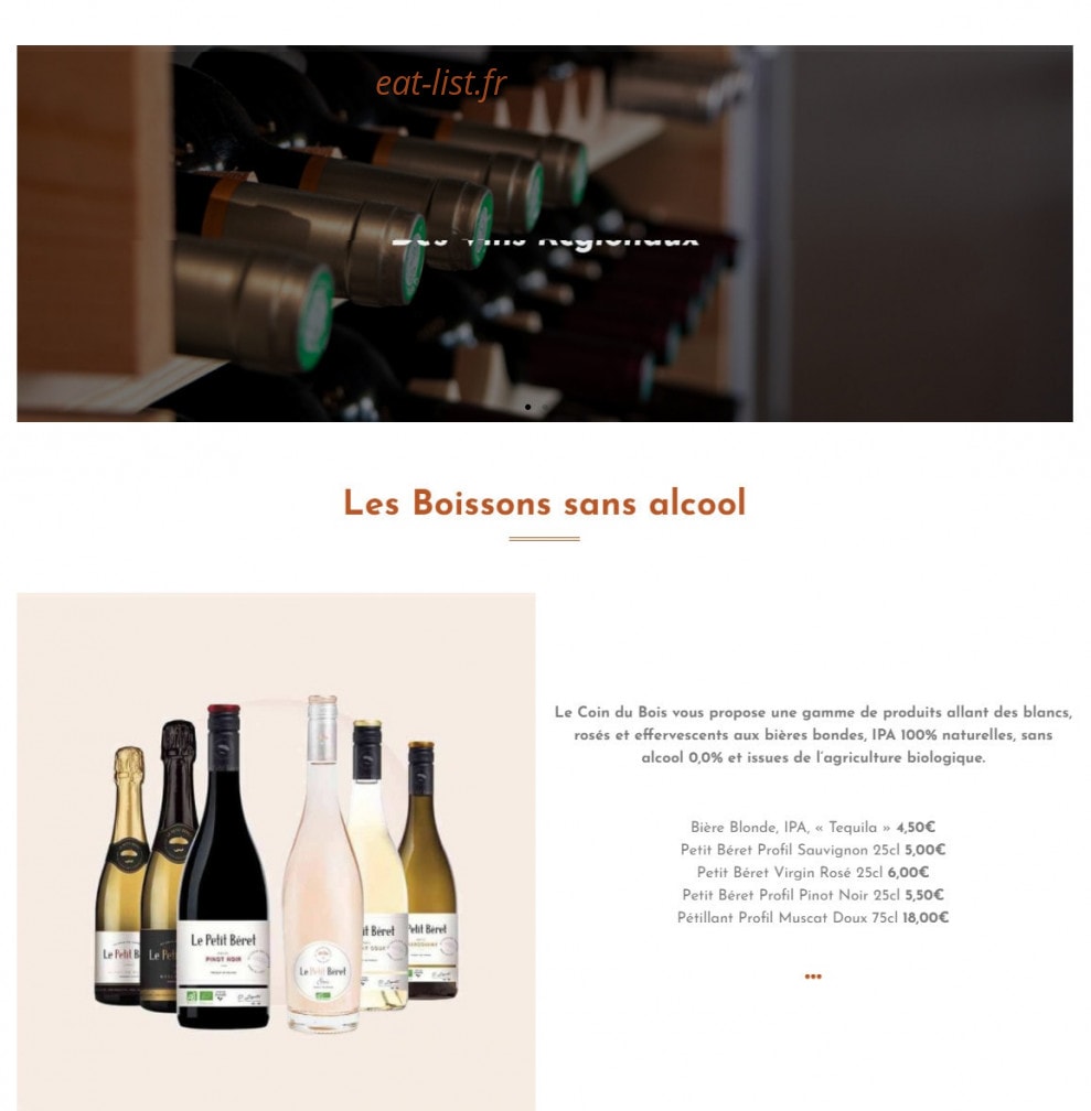 Le coin du bois — carte page 16