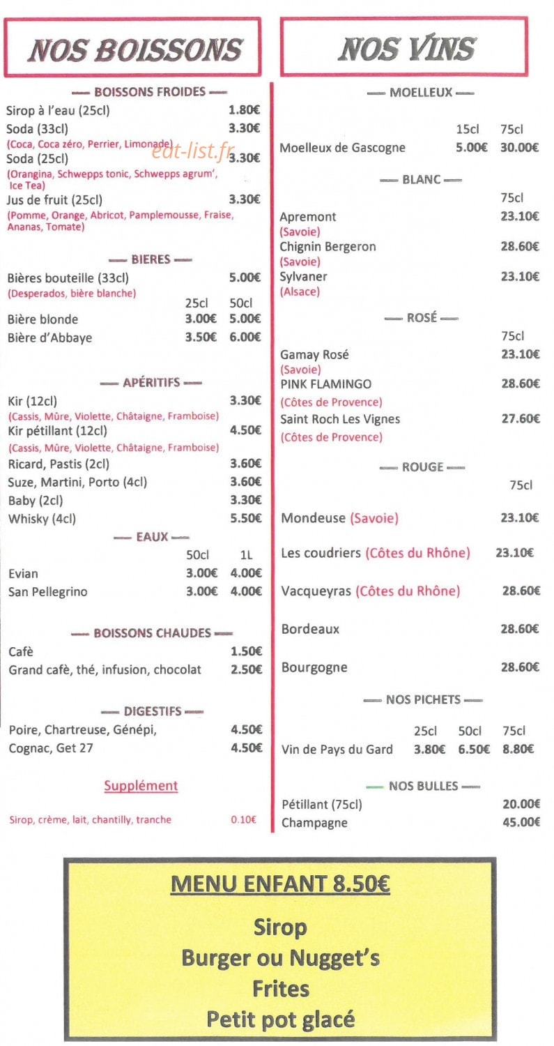 La taverne de l'arc — carte page 3