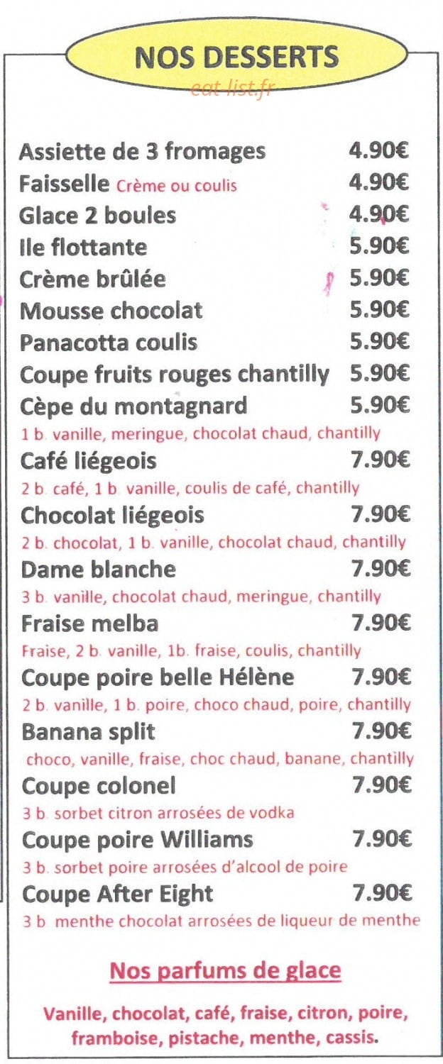 La taverne de l'arc — carte page 2