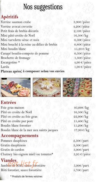 La Grange aux Fromages — carte page 1
