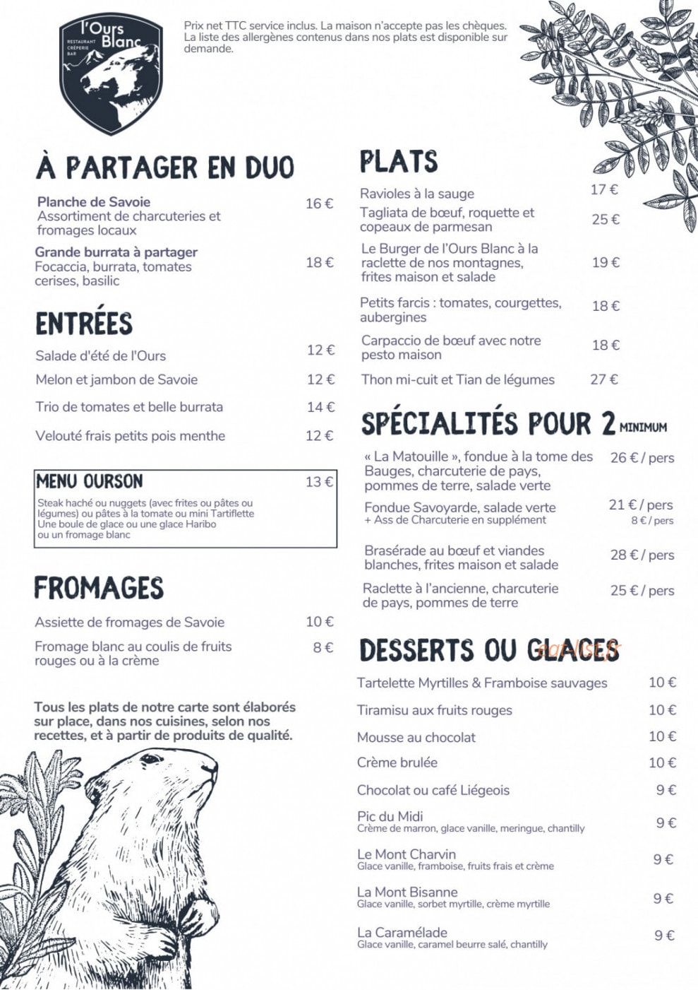 L'Ours Blanc — carte page 1