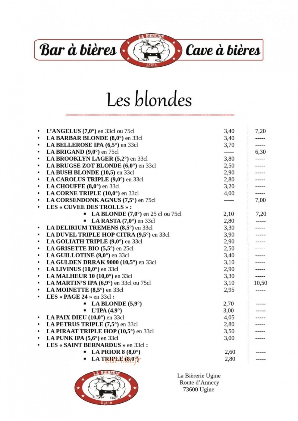La Bièrerie — carte page 1