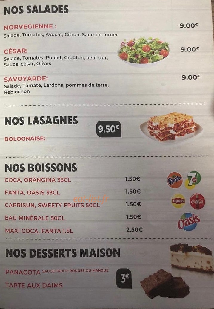 Pizza House — carte page 3