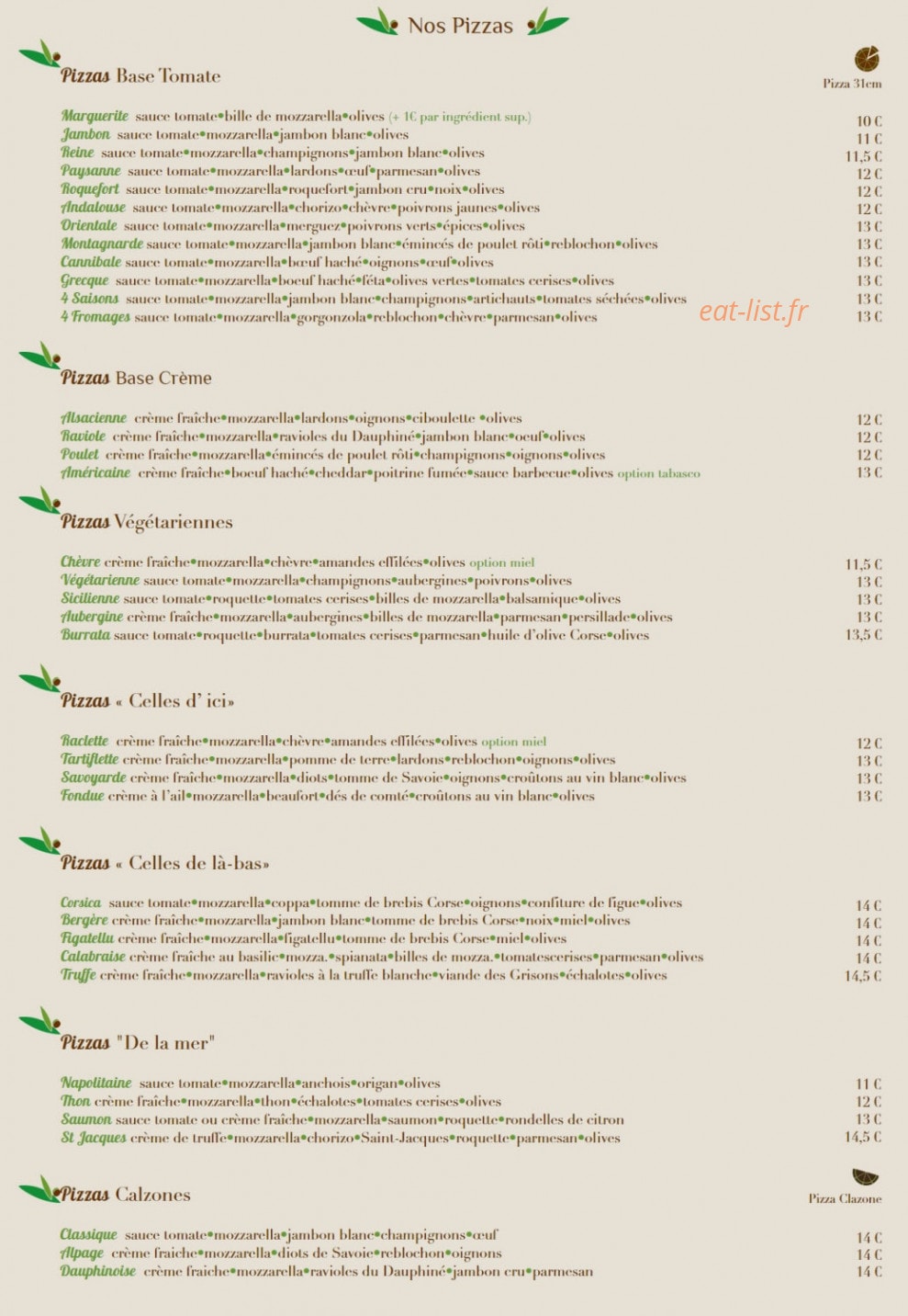 La Bayle Pizza — carte page 3