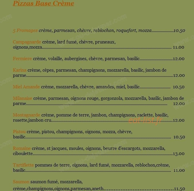 Chez Riccardo — carte page 10