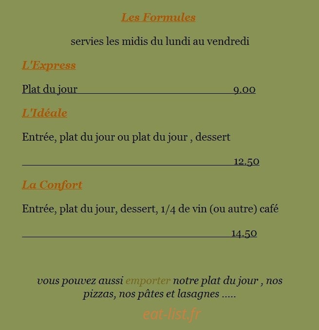 Chez Riccardo — carte page 1