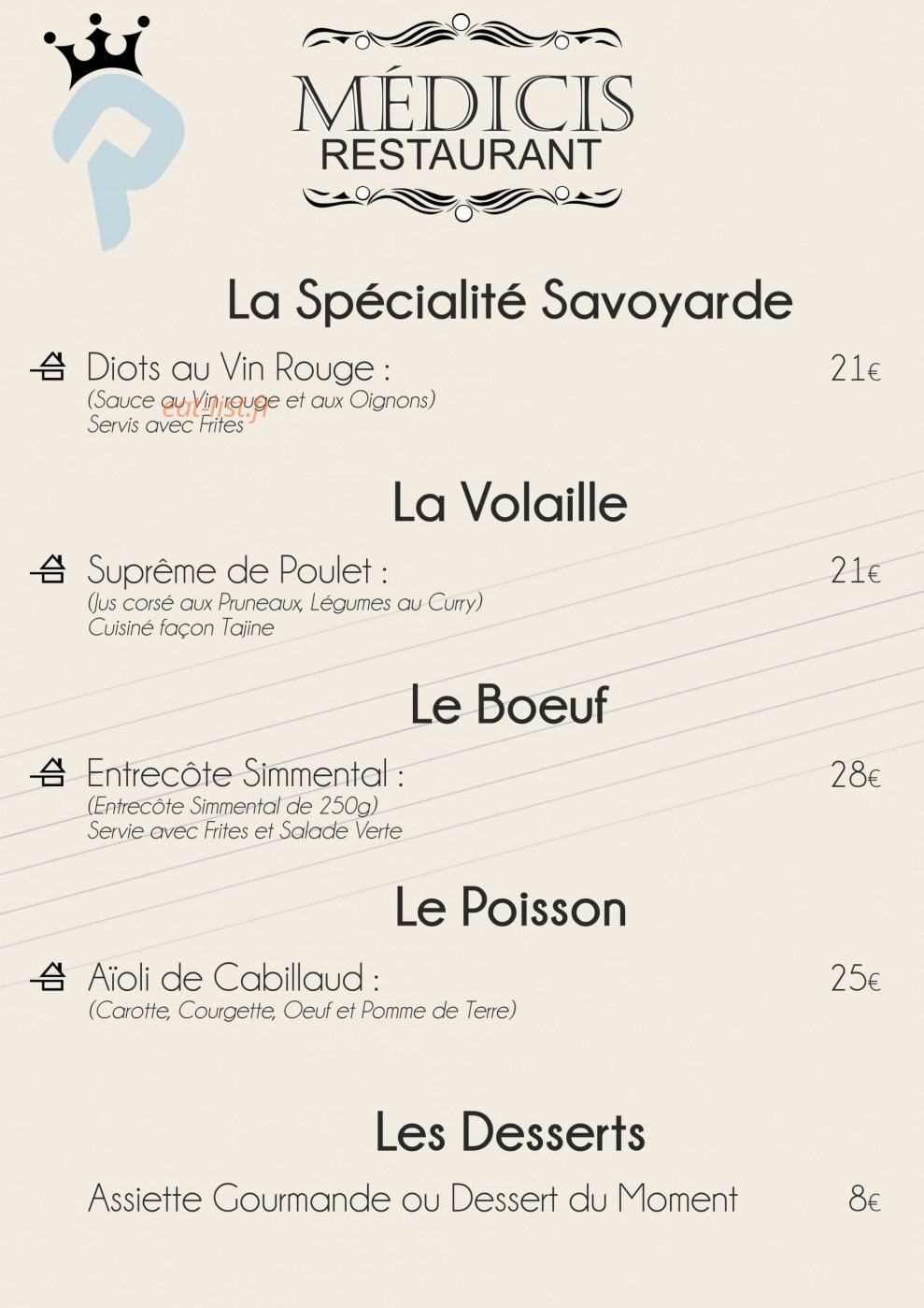 Le Médicis — carte page 3