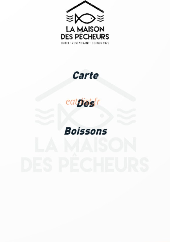 La Maison des Pêcheurs — carte page 6