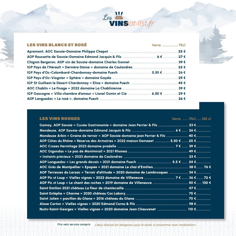 Au Petit Rendez-Vous — carte page 8