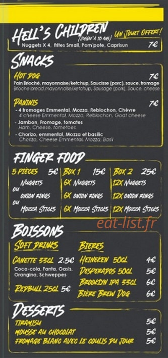 Hell's Kitchen — carte page 4