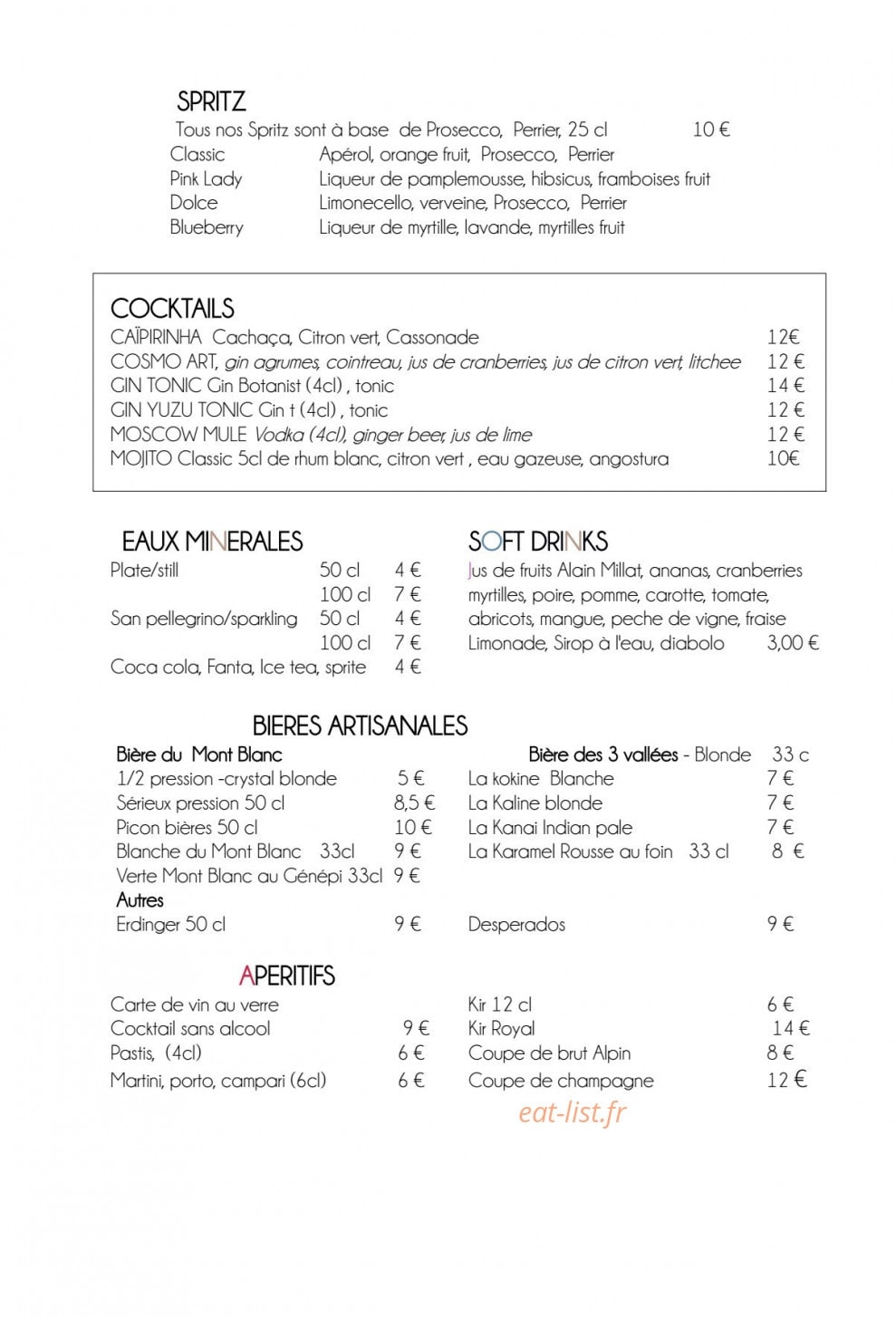 Alpèn Art — carte page 1