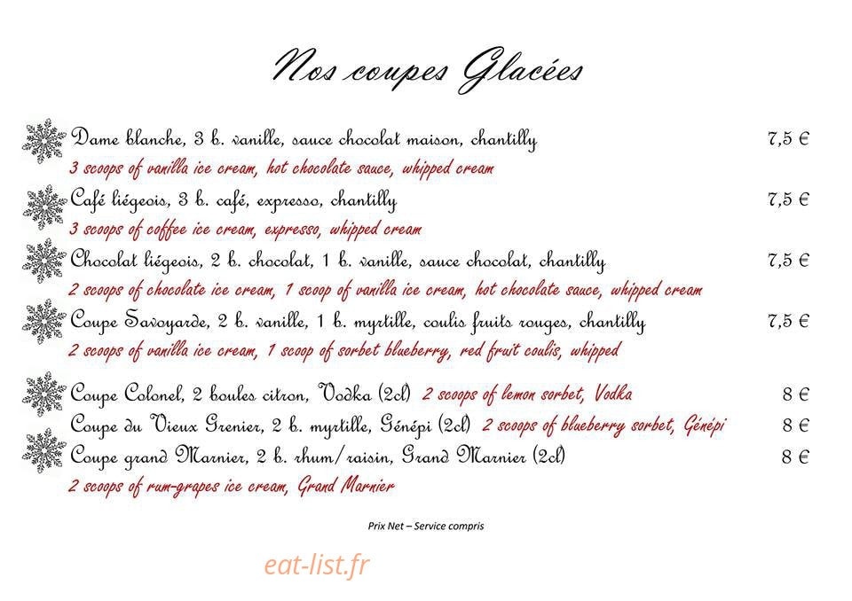 Au Vieux Grenier — carte page 9