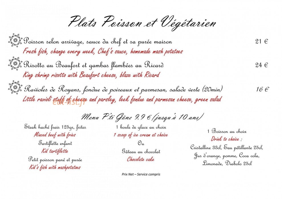 Au Vieux Grenier — carte page 7