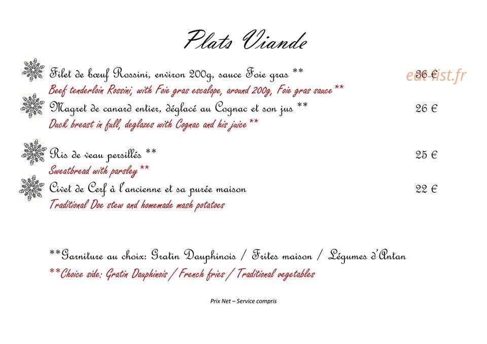 Au Vieux Grenier — carte page 6