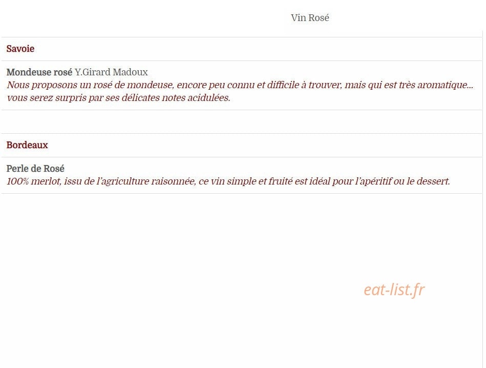 Au Village Les Menuires — carte page 8