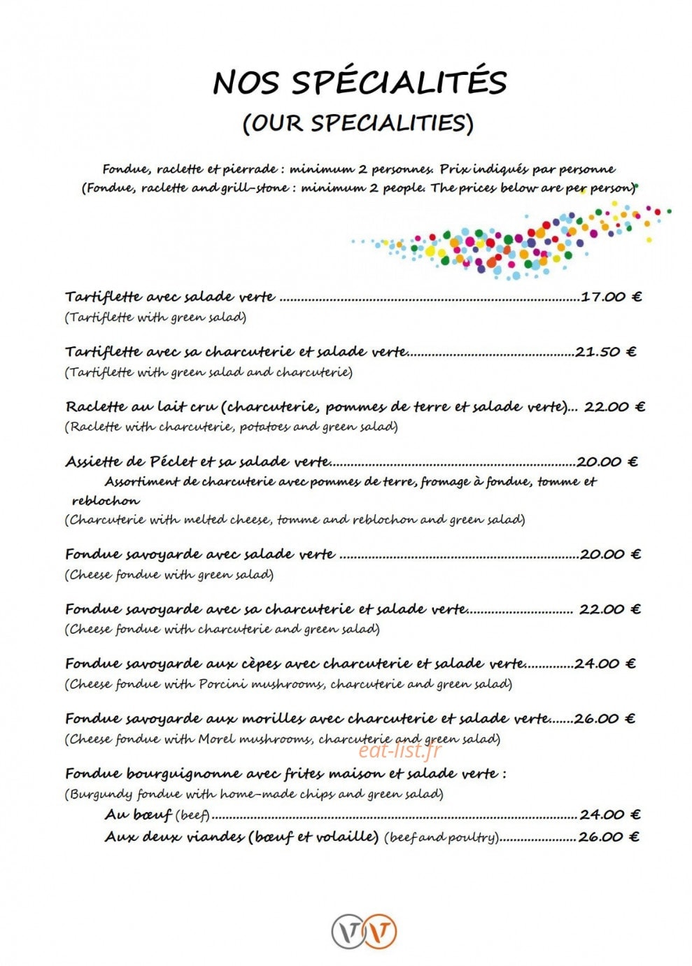 Café Péclet — carte page 5