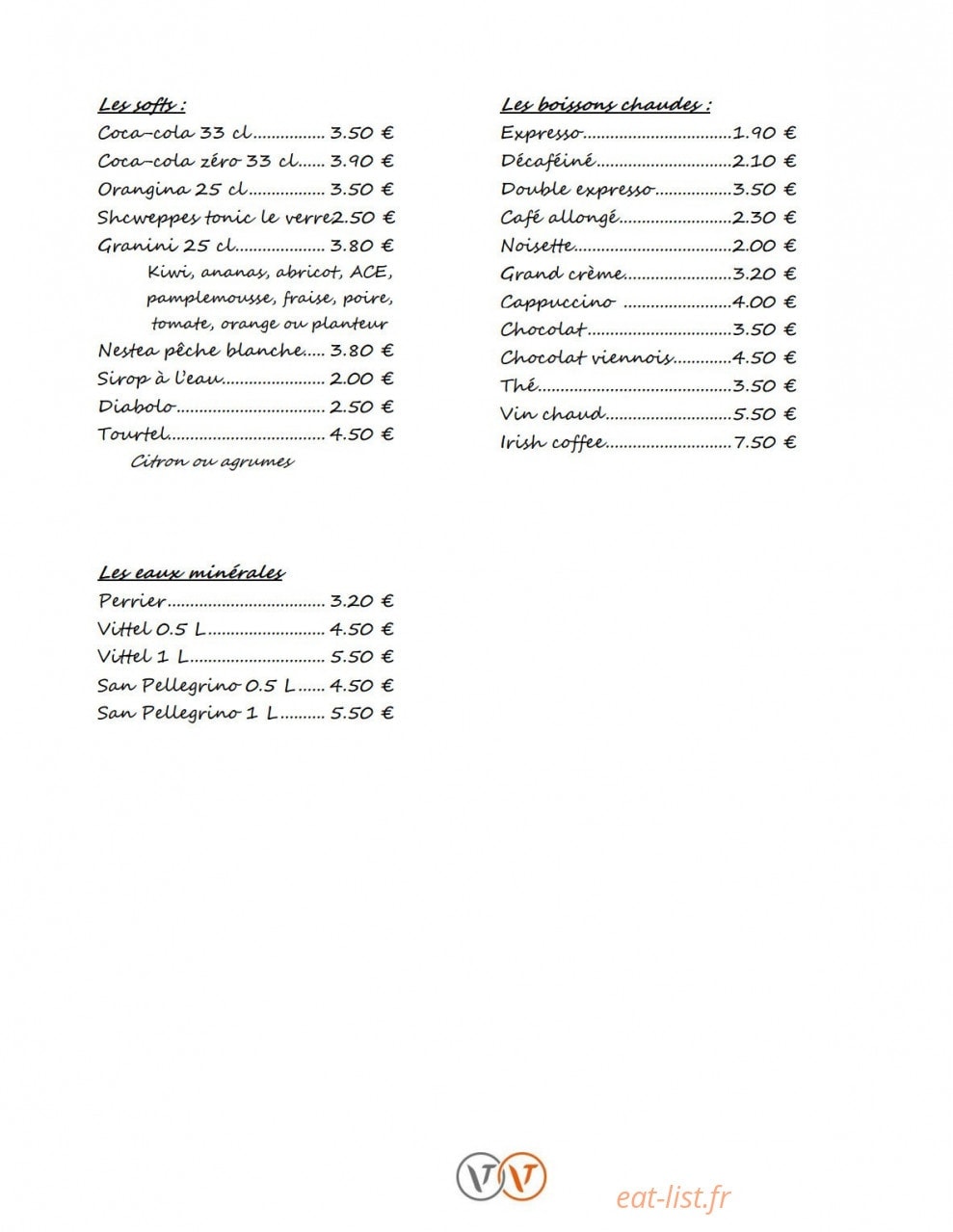 Café Péclet — carte page 11
