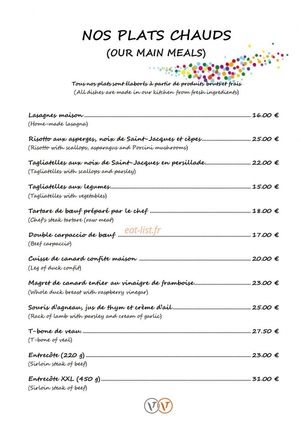 Café Péclet — carte page 2