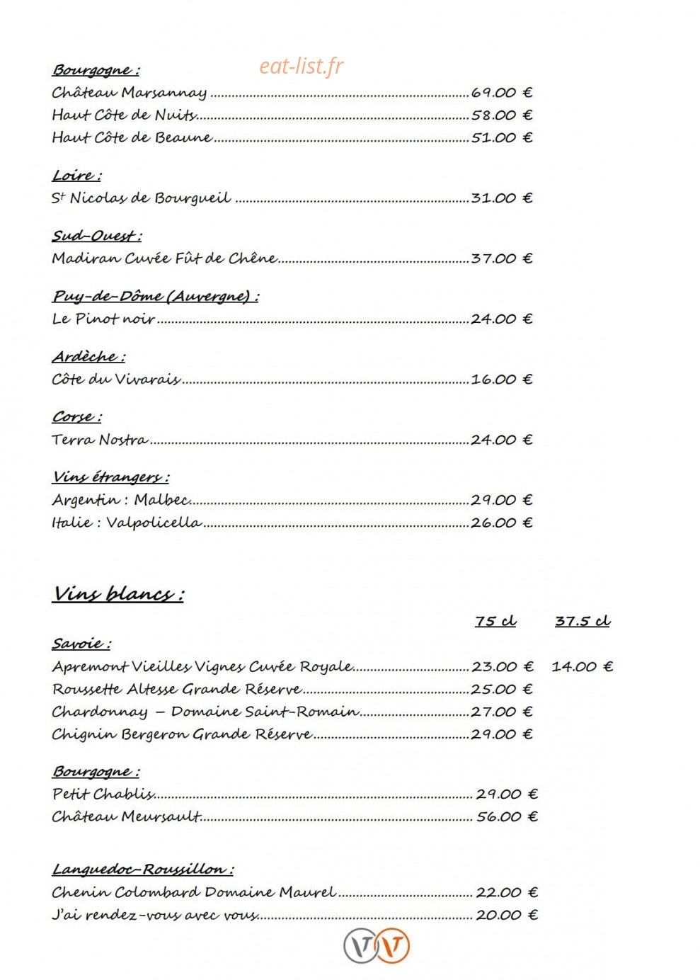 Café Péclet — carte page 13