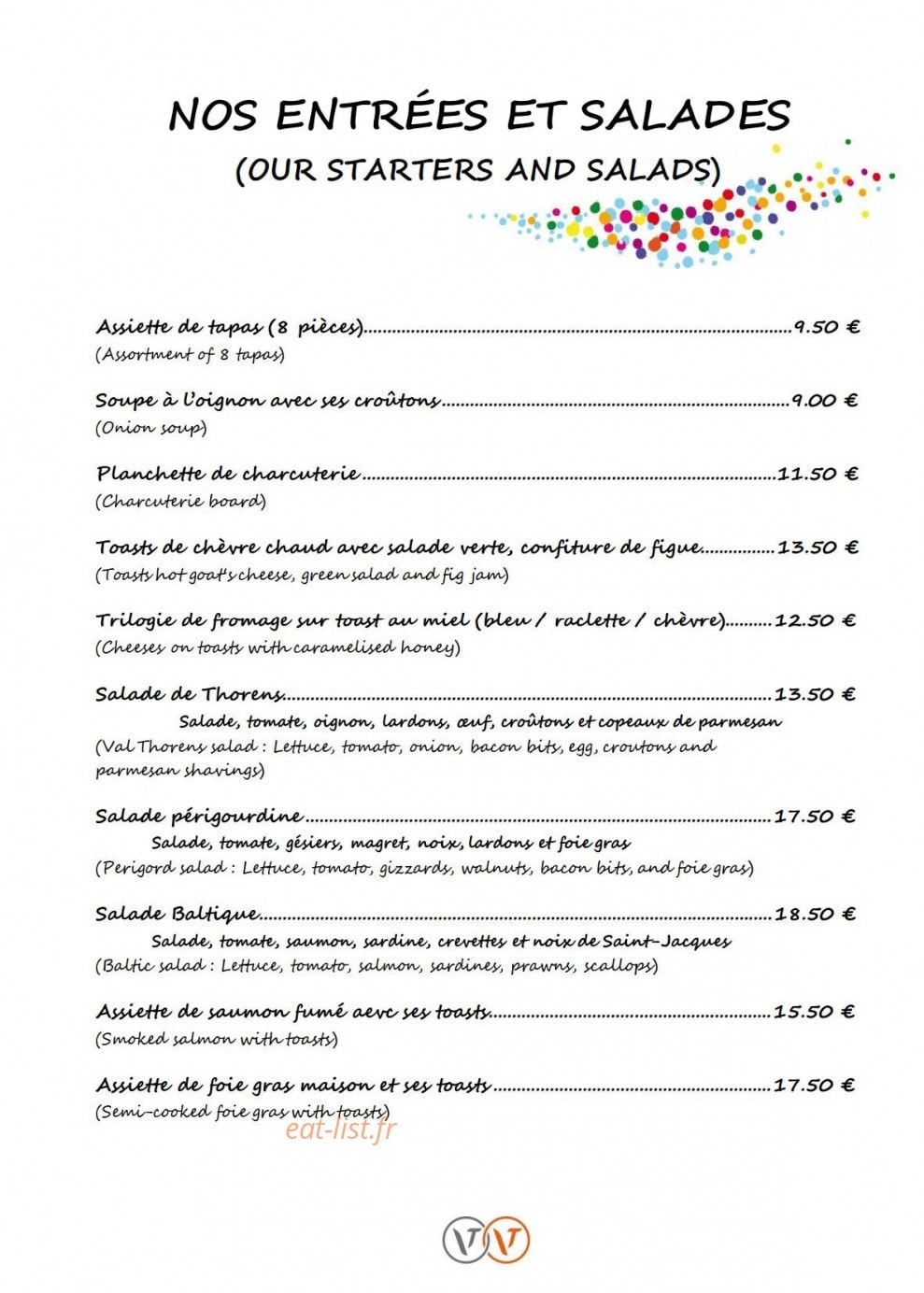 Café Péclet — carte page 1