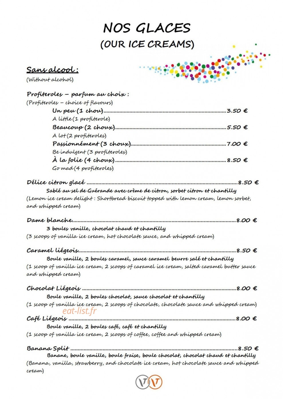Café Péclet — carte page 8