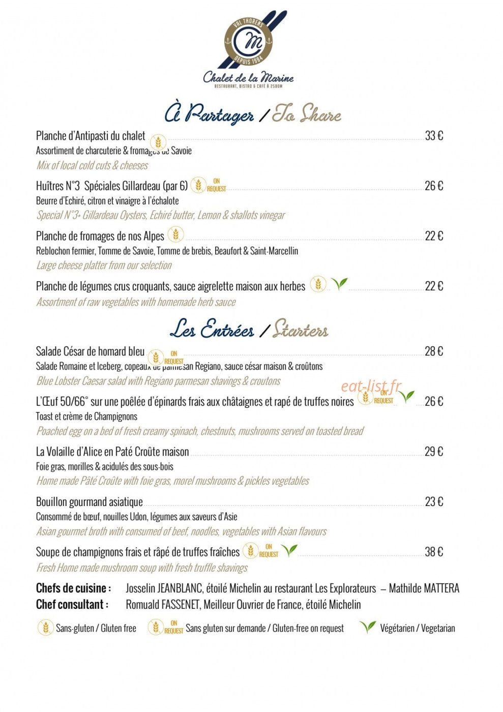 Chalet de la Marine — carte page 1