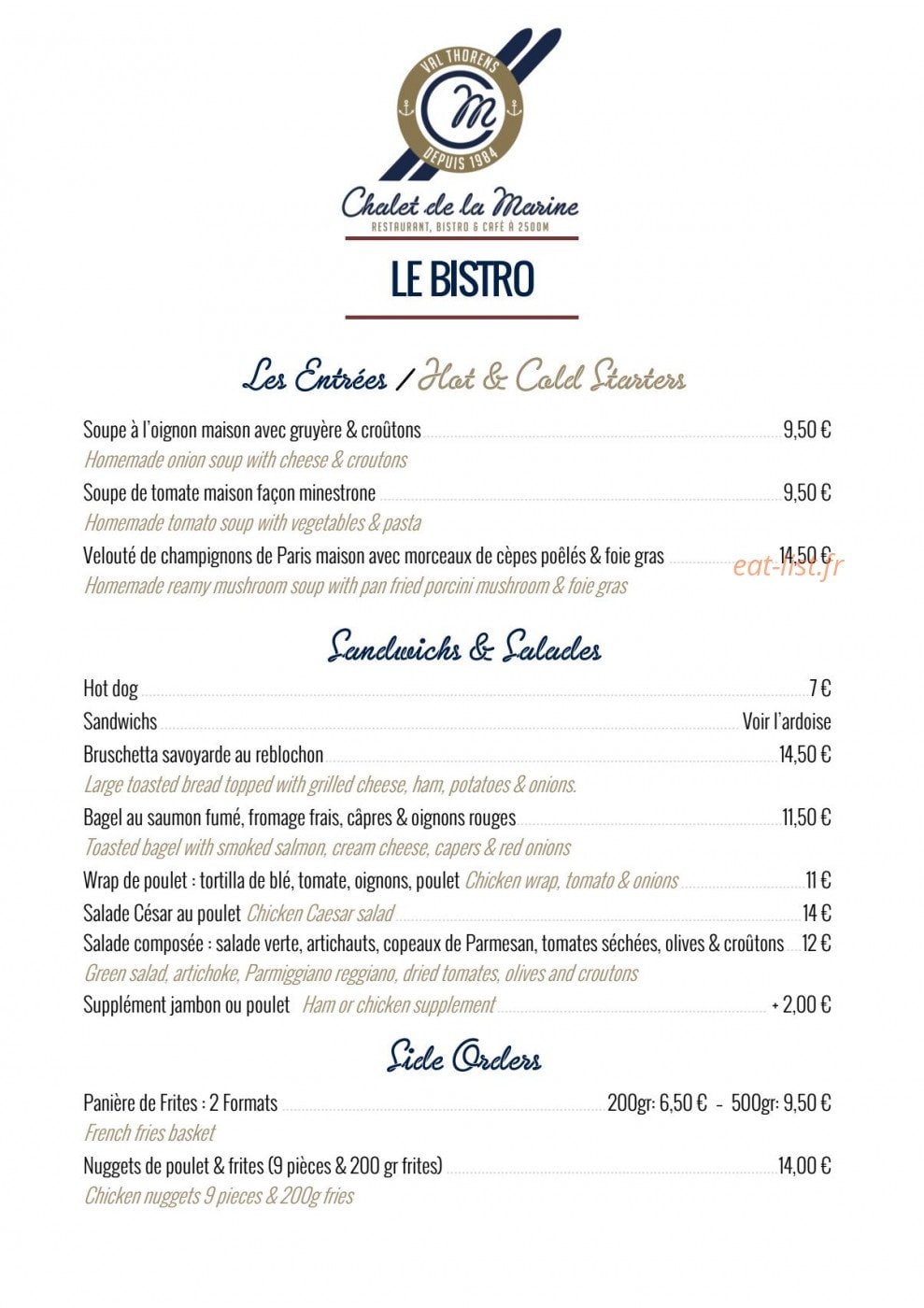 Chalet de la Marine — carte page 9